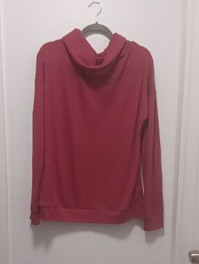 💞 Very Cozy Soft Women's Slim Fucia Long Sleeve Drop Collar